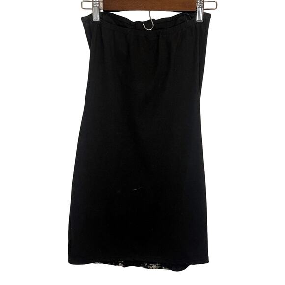 NWT Y2K Womens strapless lace-up dress | Retro 2000s LBD Floral | Size Medium - Picture 4 of 7